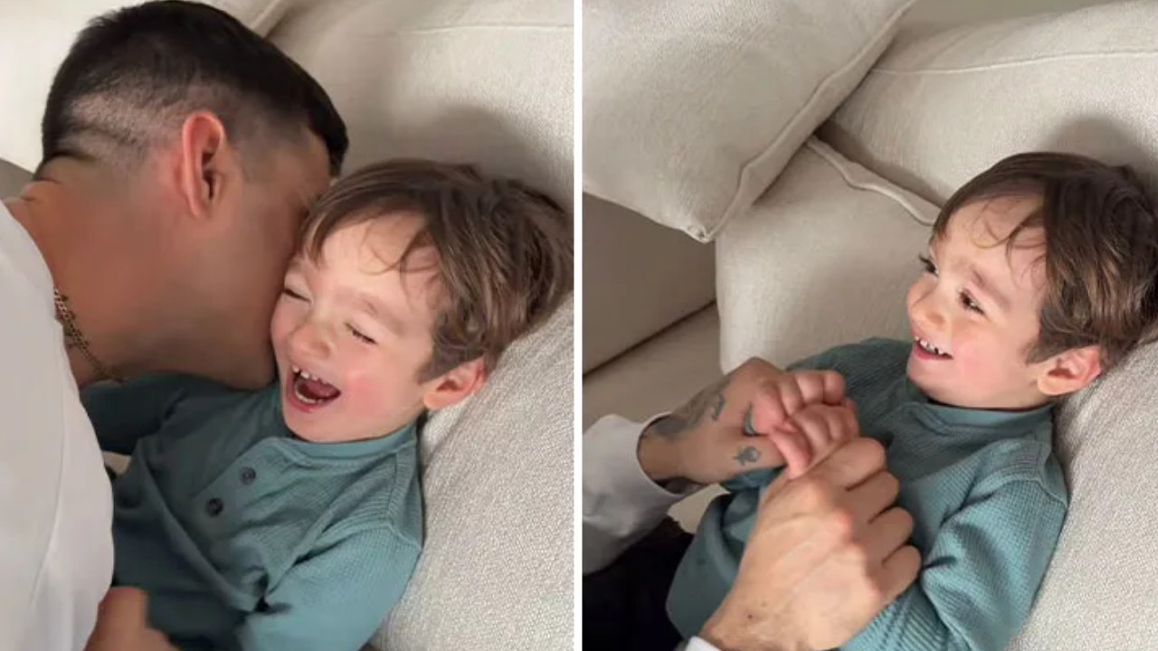 Tatlıses ailesinde neşe dolu dakikalar: İkizlerin babalarıyla imtihanı