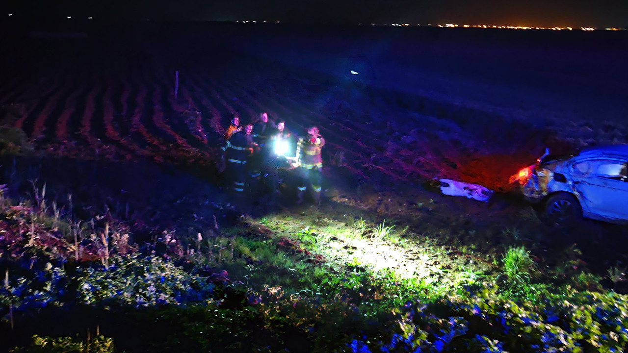Mardin’de feci kaza: Otomobil tarlaya uçtu: 1 ölü 3 yaralı