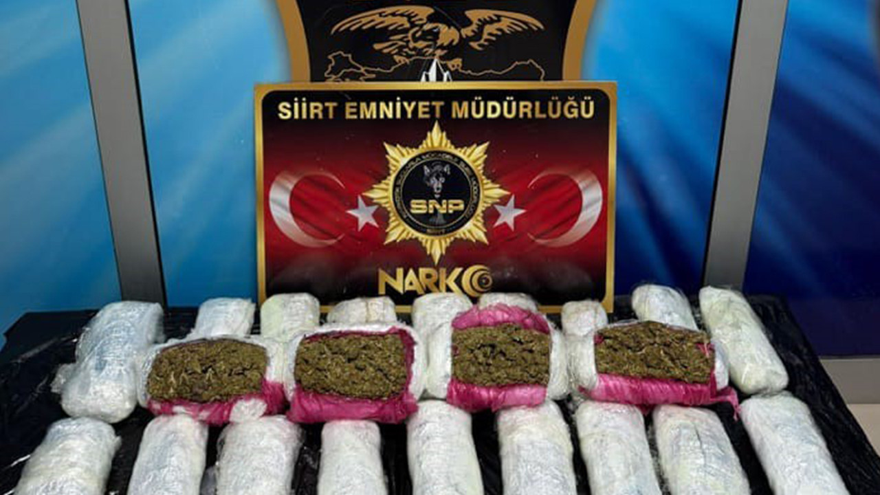 Siirt’te 9 kilo 700 gram esrar ele geçirildi