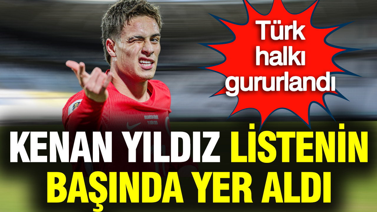 Türkiye'nin gururu Kenan Yıldız listenin başında yer alarak bir daha onurlandırdı