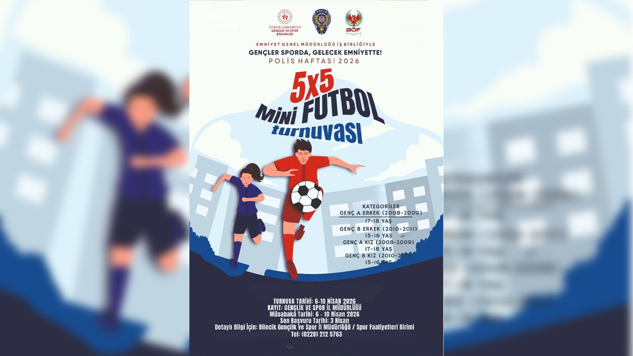 Bilecik’te 5x5 mini futbol turnuvası düzenlenecek