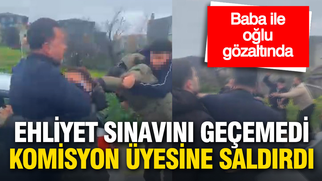 Ehliyet sınavını geçemedi, komisyon üyesine saldırdı