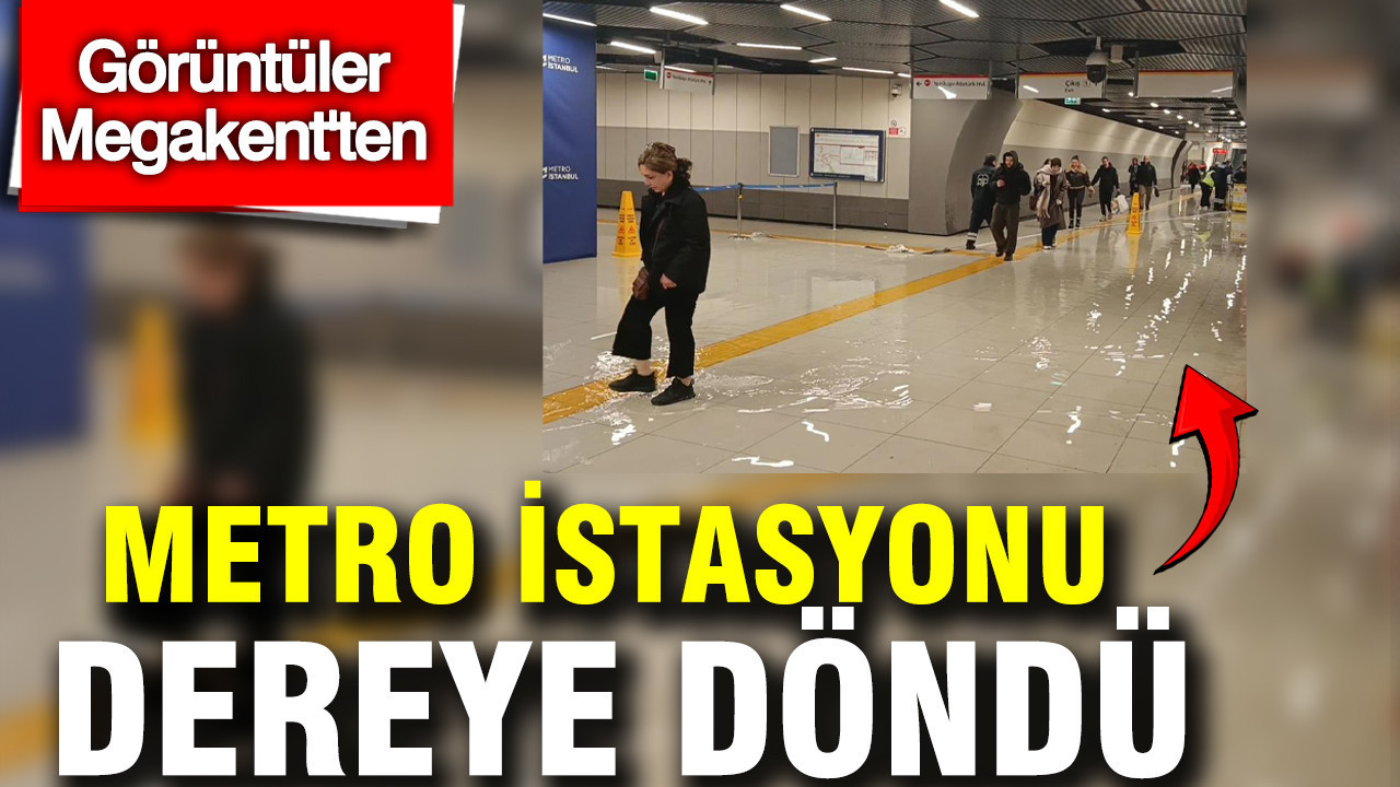Görüntüler Megakent İstanbul'dan: Yenibosna Metro durağı dereye döndü