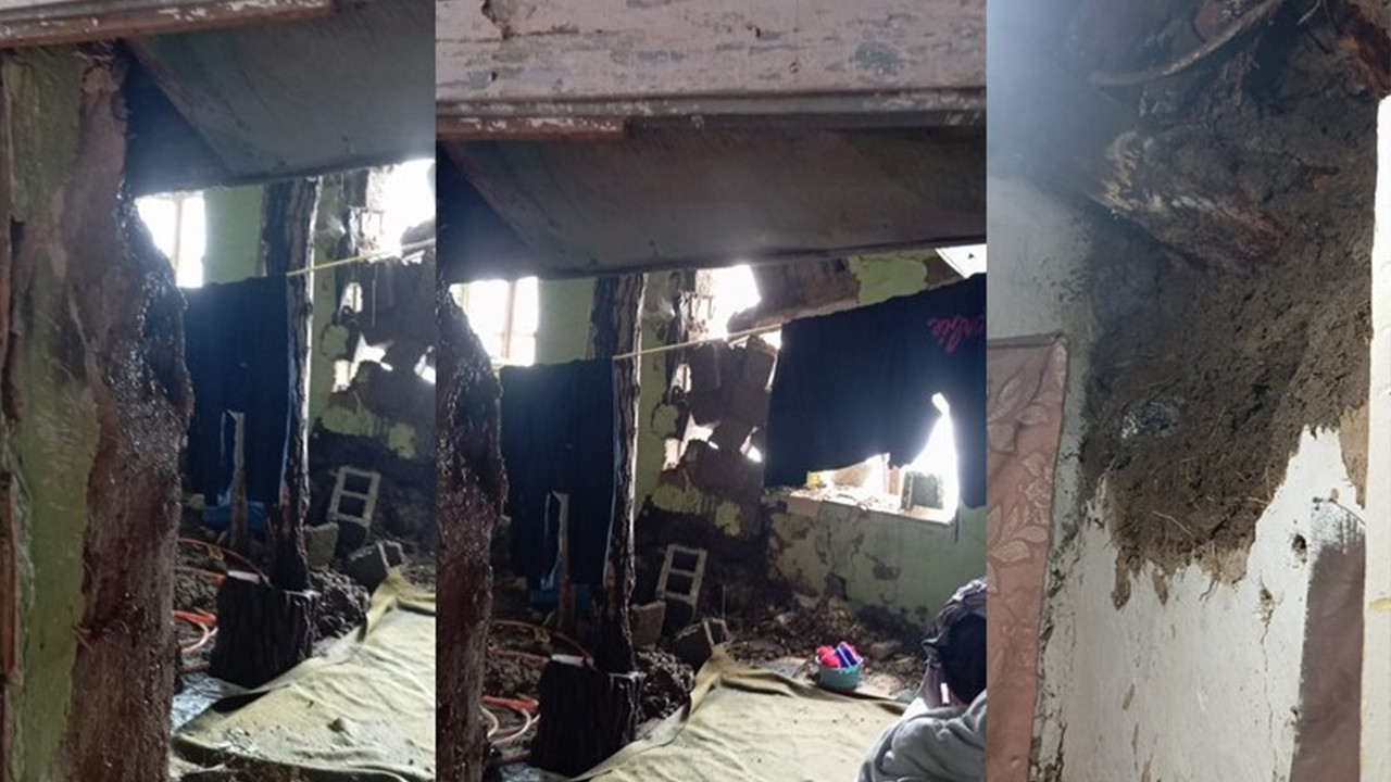 Yağış nedeniyle Hakkari’de bir ev çöktü