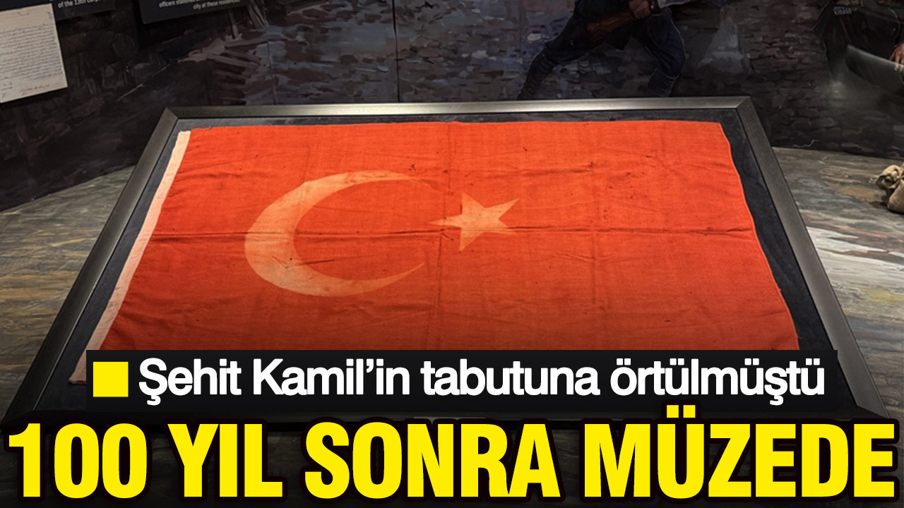 100 yıllık tarihi bayrak nihayet gün yüzüne çıktı: Antep savunmasının sembol ismi Şehit Kamil’in tabutuna örtülmüştü