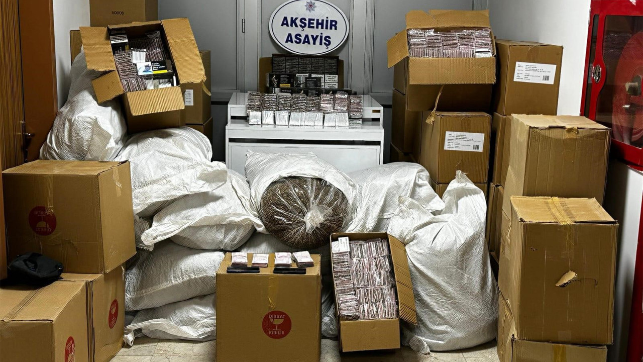 Akşehir’de kaçak tütün operasyonu: 1,2 milyonluk vurgun engellendi