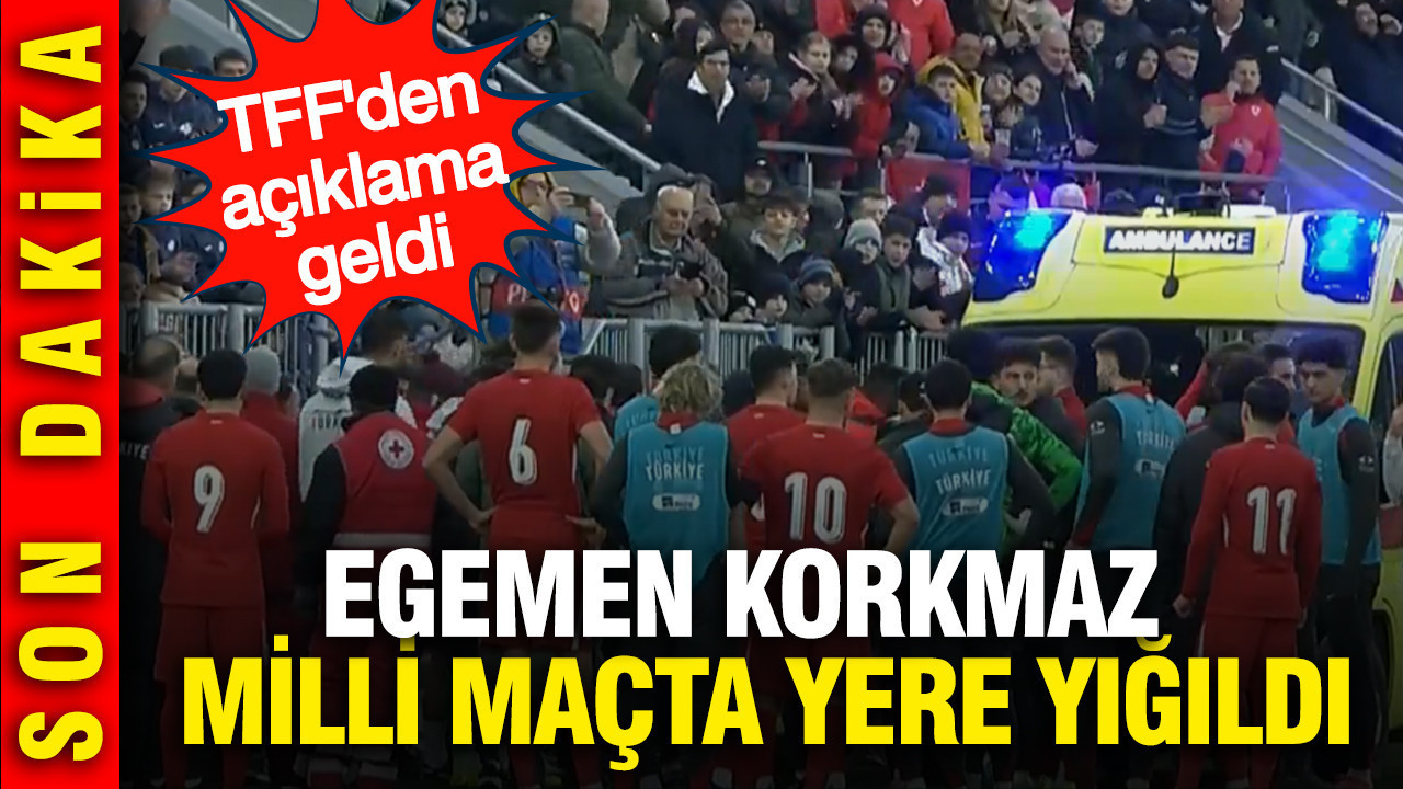 Egemen Korkmaz milli maçta yere yığıldı: TFF'den açıklama geldi