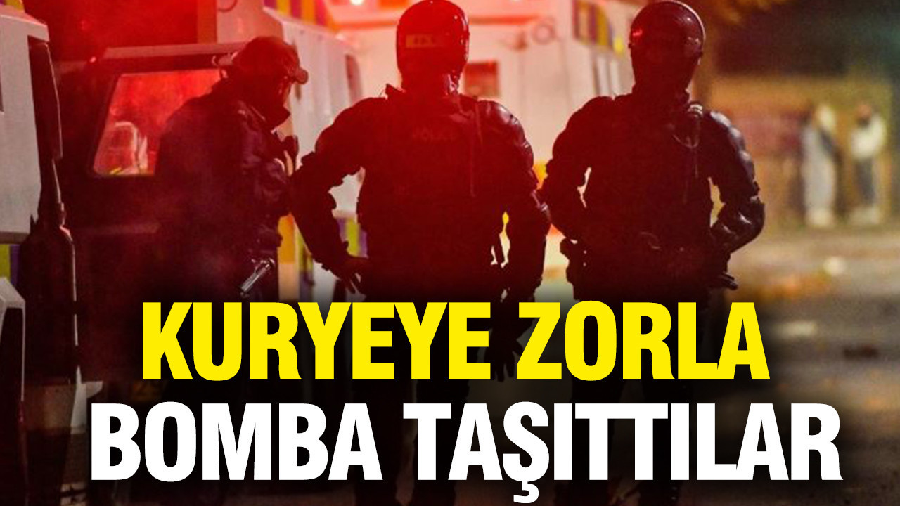 Kuryeye zorla bomba taşıttılar