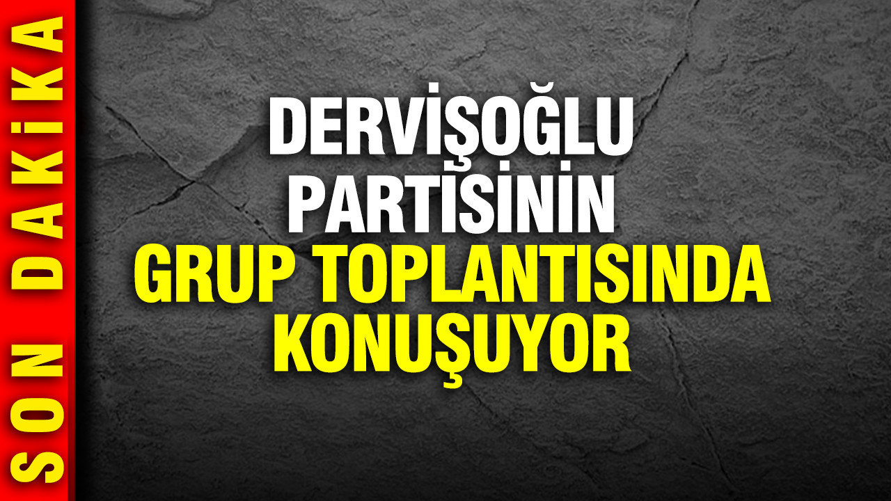 Dervişoğlu grup toplantısında konuşuyor