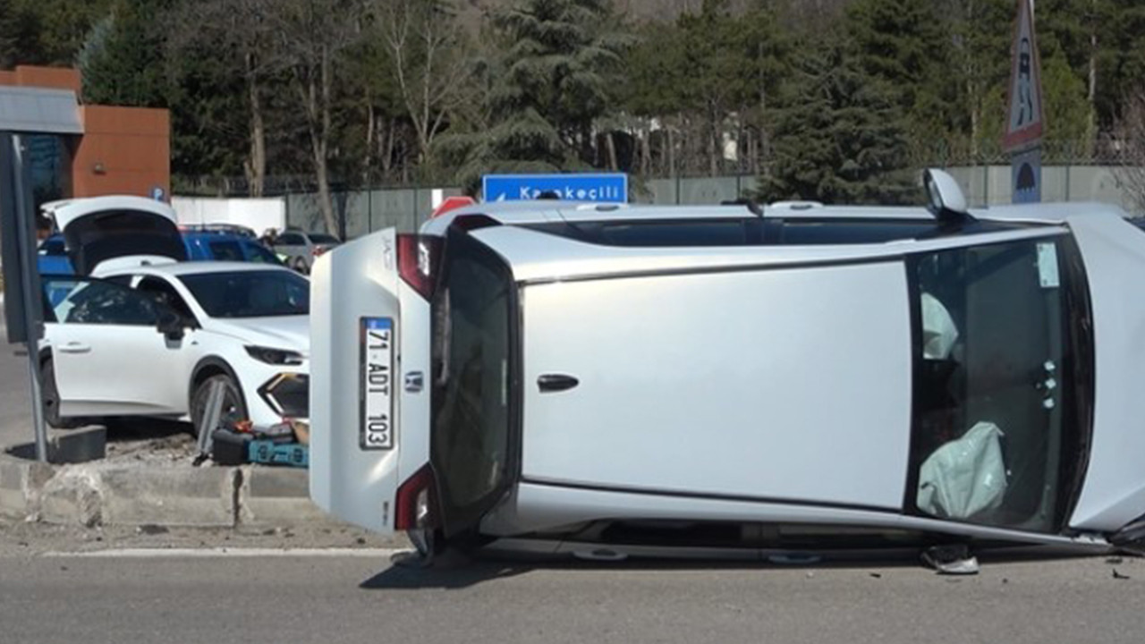 Kırıkkale’de iki otomobil çarpıştı: 1 yaralı