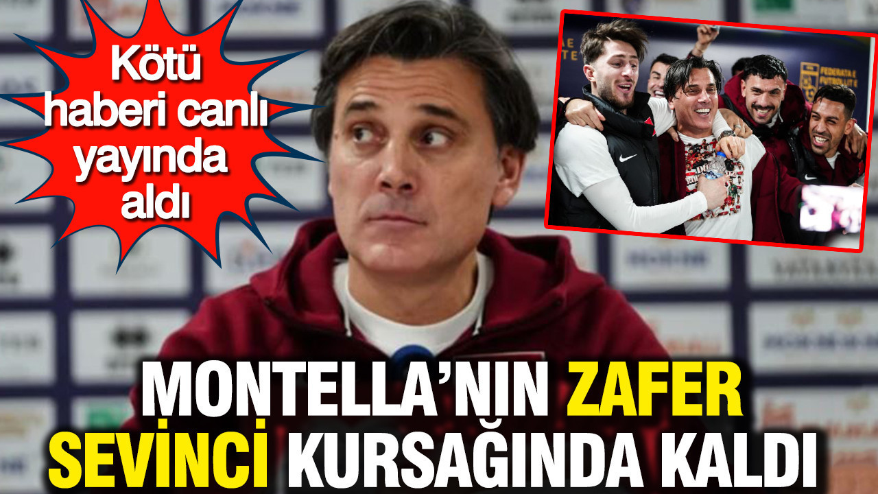 Montella sevinci kursağında kaldı: Kötü haberi canlı yayında aldı