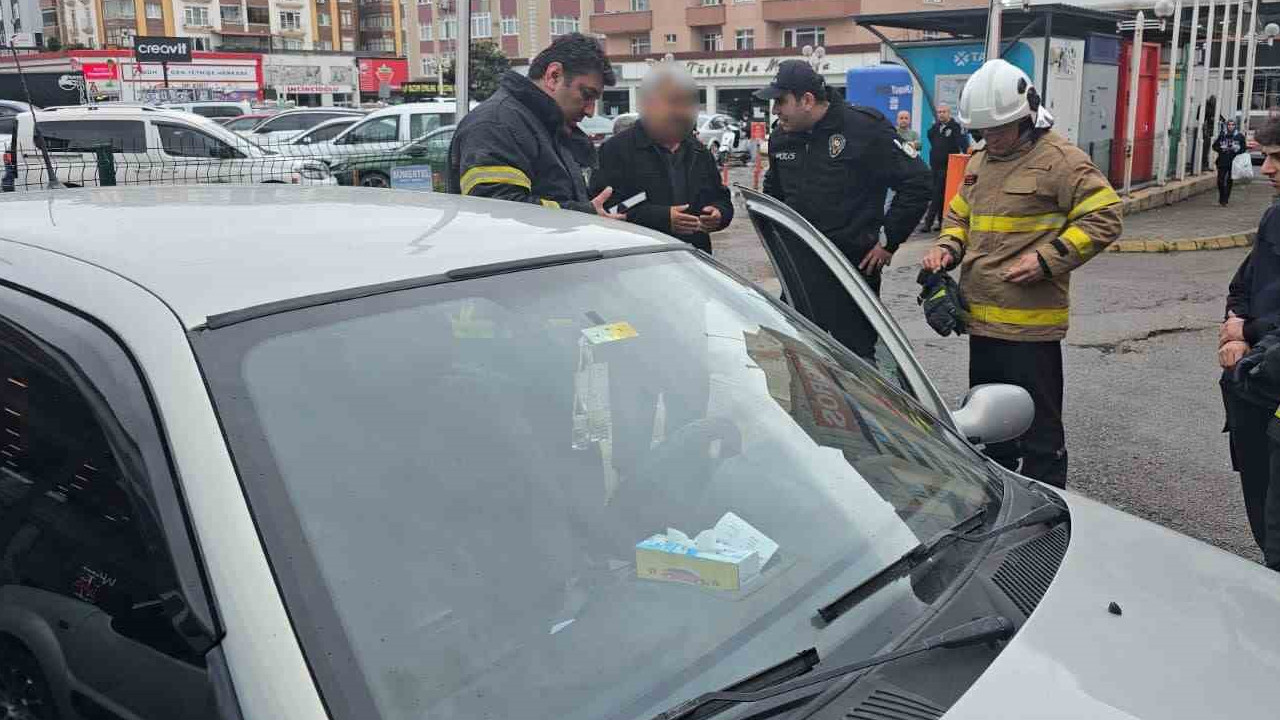 Araçtan gelen koku panik yarattı