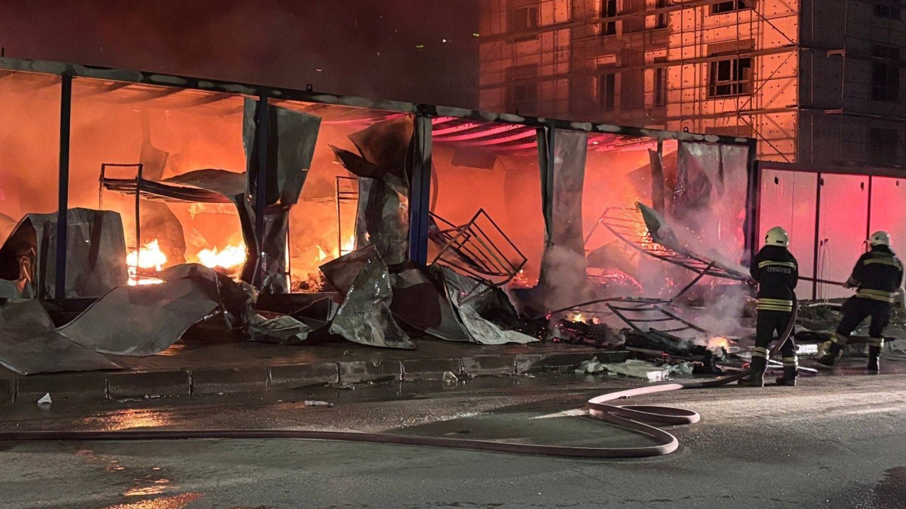 Erzincan’da konteyner yangını paniği