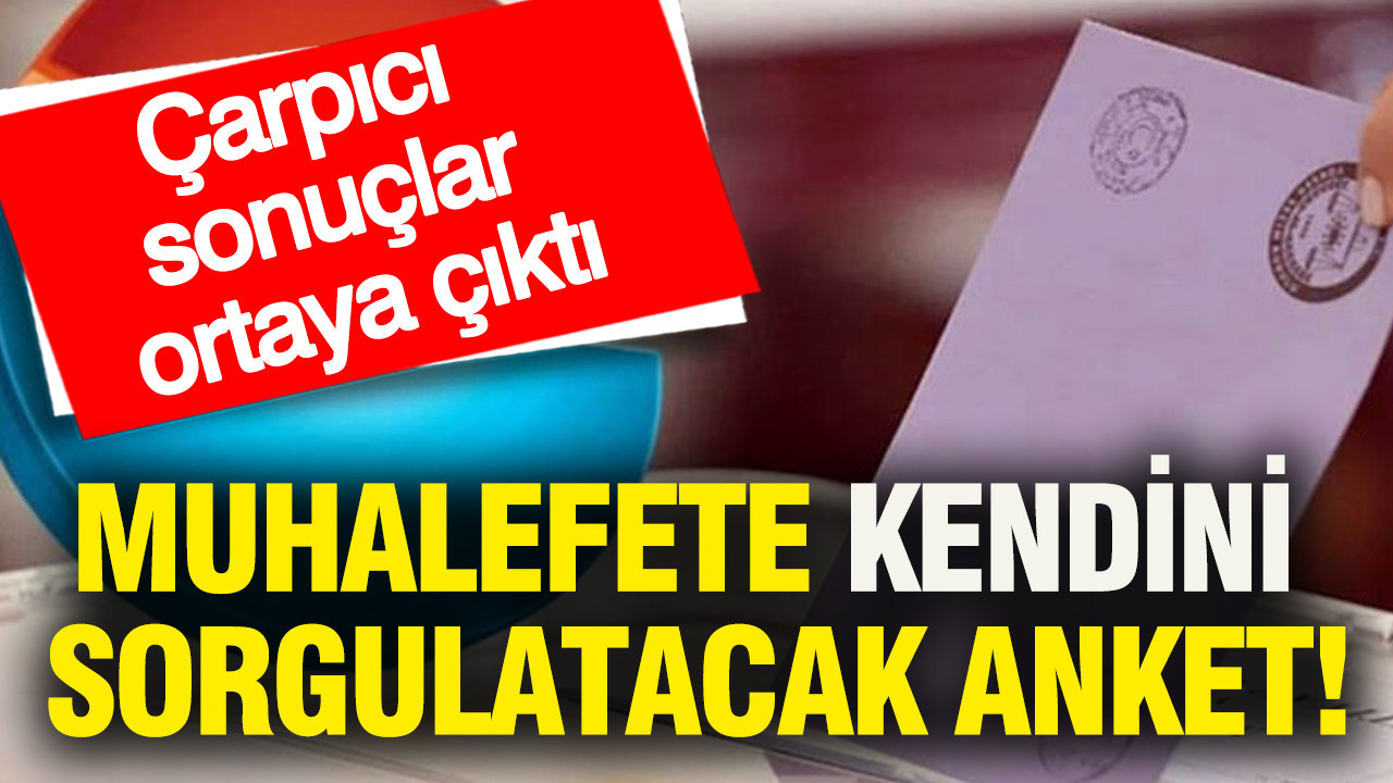 Muhalefete kendini sorgulatacak anket: Çarpıcı sonuçlar ortaya çıktı