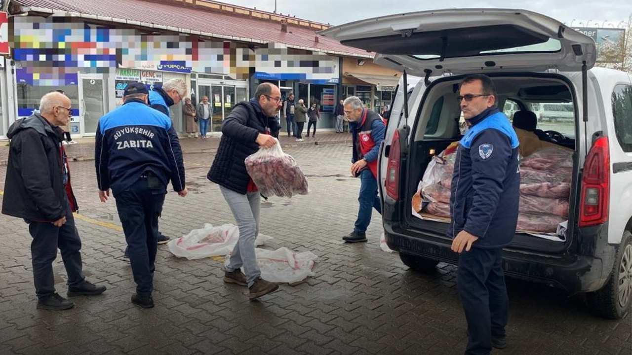 Ordu'da 200 kilo ete el koyuldu