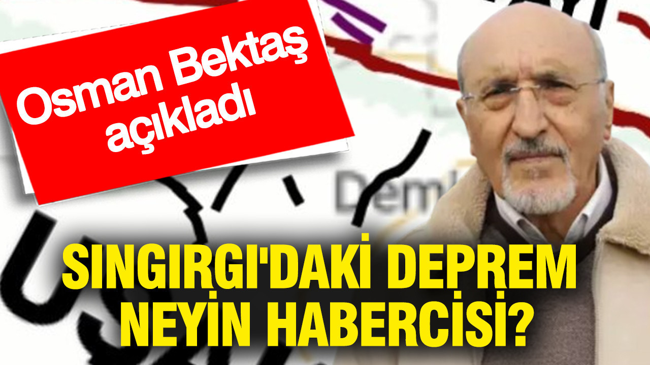 Sıngırgı'daki deprem neyin habercisi? Deprem uzmanı Prof. Dr. Osman Bektaş açıkladı