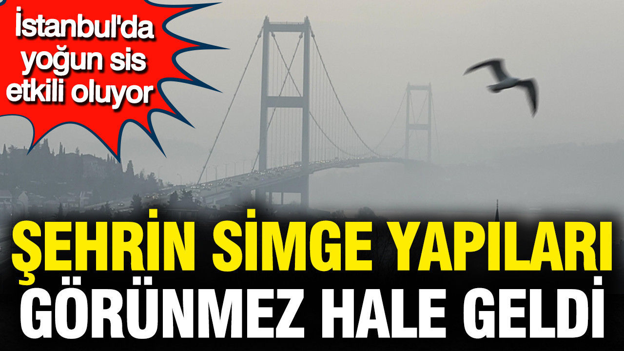 İstanbul'da yoğun sis: Şehrin simge yapılarını görünmez hale getirdi