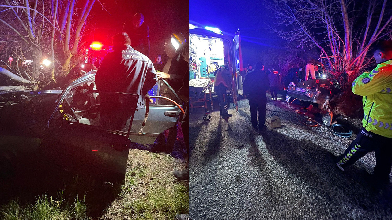 Kontrolden çıkan araba ağaca çarptı: Hayatını kaybedenler var