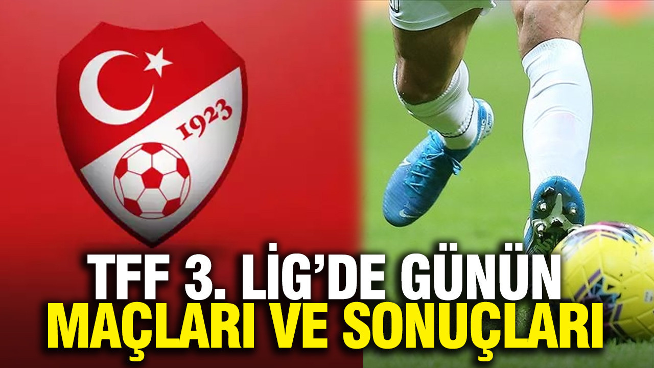 TFF 3. Lig’de günün maçları ve sonuçları (5 Nisan)