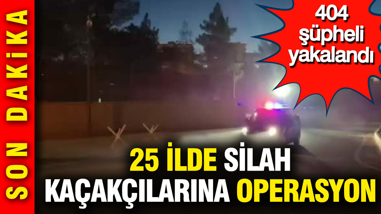 25 ilde silah kaçakçılarına operasyon: 404 şüpheli yakalandı