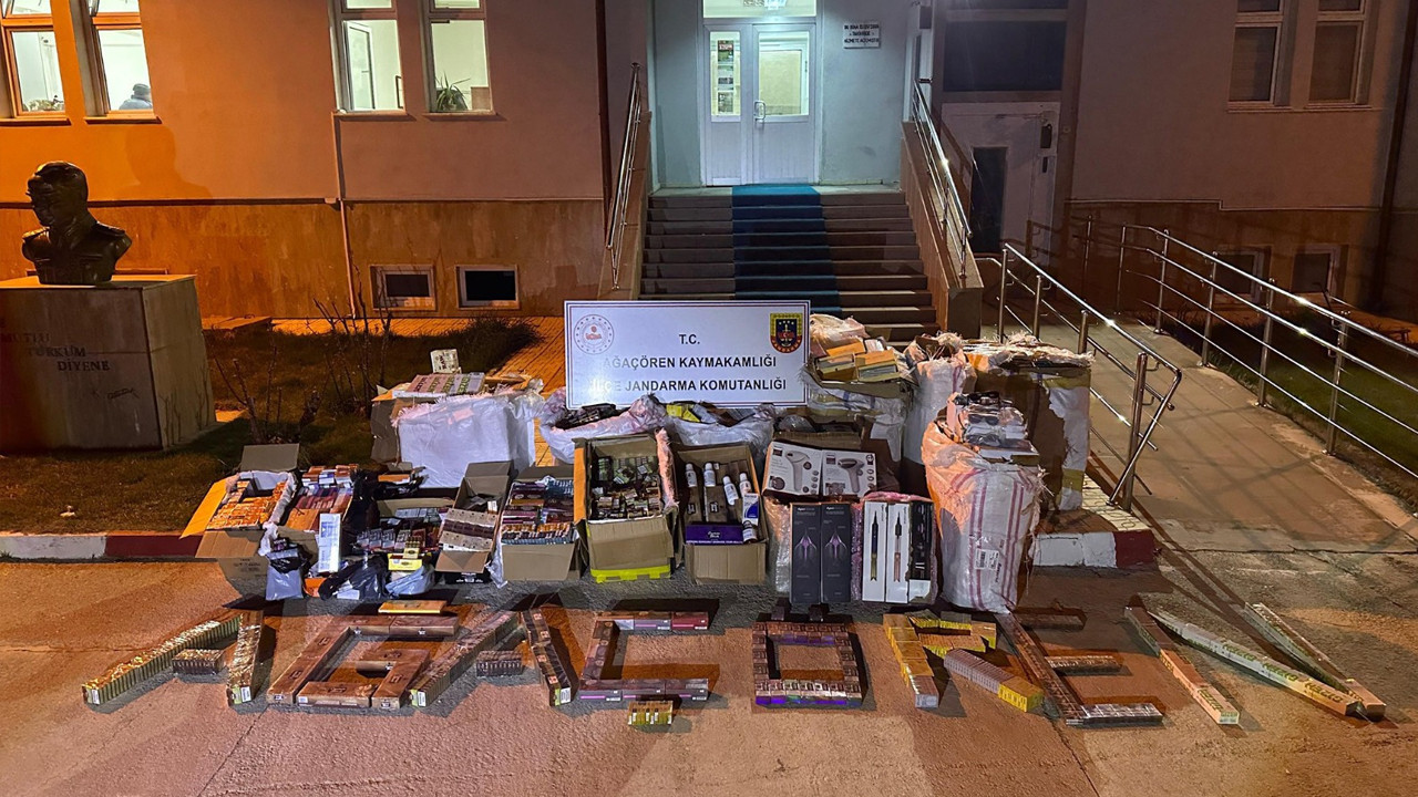 Ağaçören’de jandarmadan kaçakçılık operasyonu: Milyonluk ürün ele geçirildi