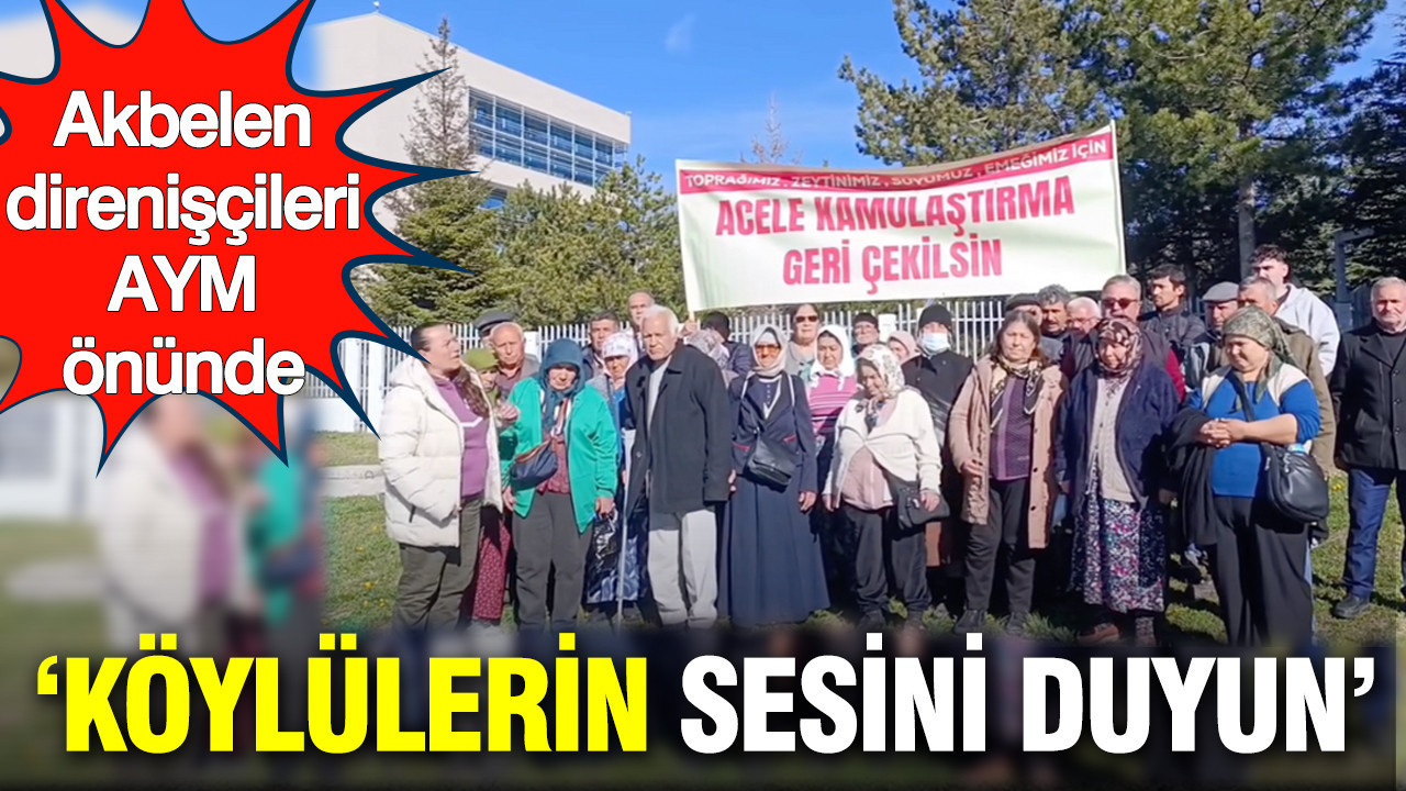 Akbelen direnişçileri AYM önünde: 'Acele kamulaştırma geri çekilsin'