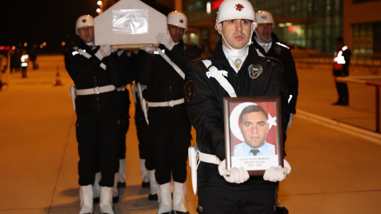 Şehit polisin cenazesi, memleketi Elazığ’a getirildi