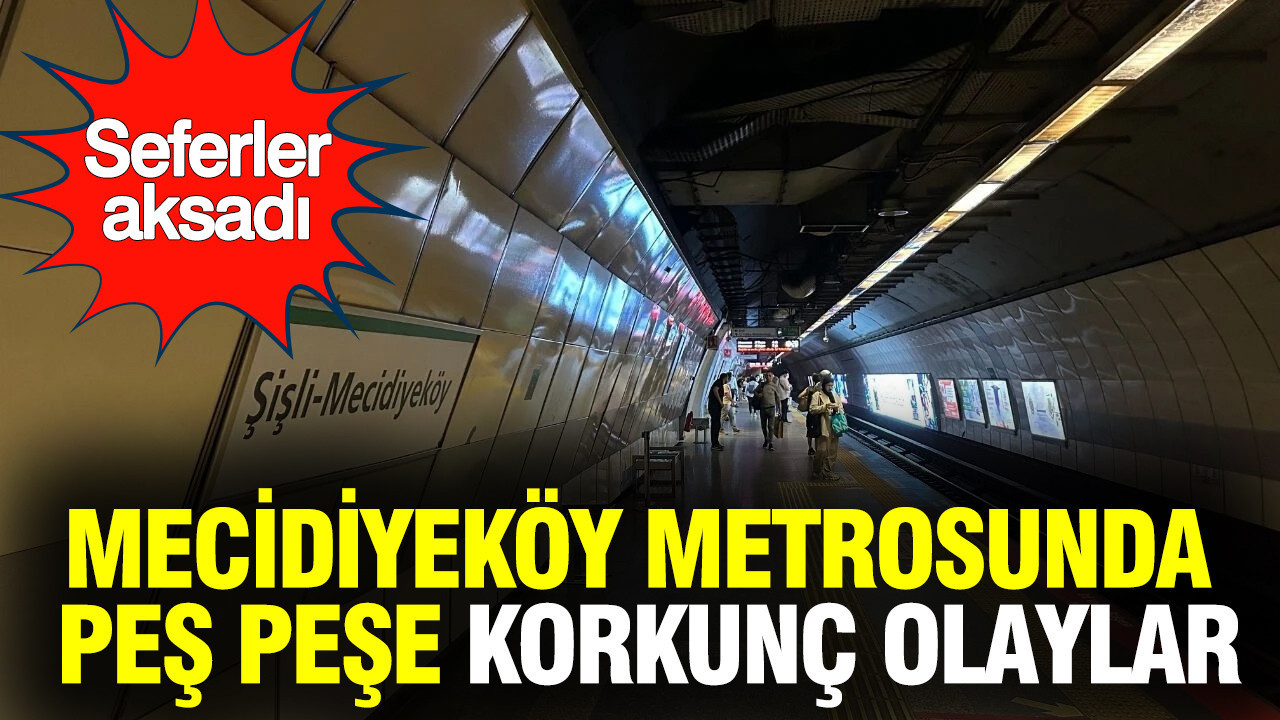 Mecidiyeköy metrosunda peş peşe korkunç olaylar: Seferler aksadı