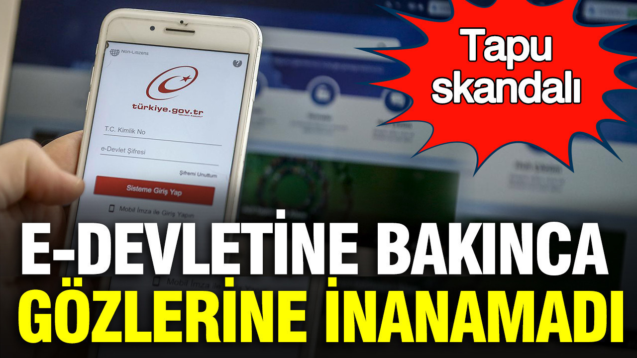 Tapu skandalı: E-devletine bakınca gözlerine inanamadı