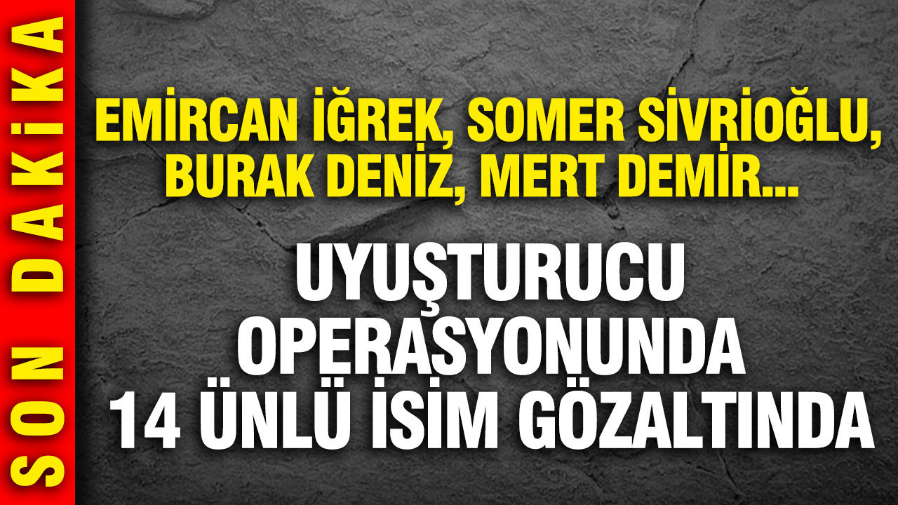 Somer Sivrioğlu, Emir Can İğrek, Burak Deniz, Mert Demir... 14 ünlü gözaltında