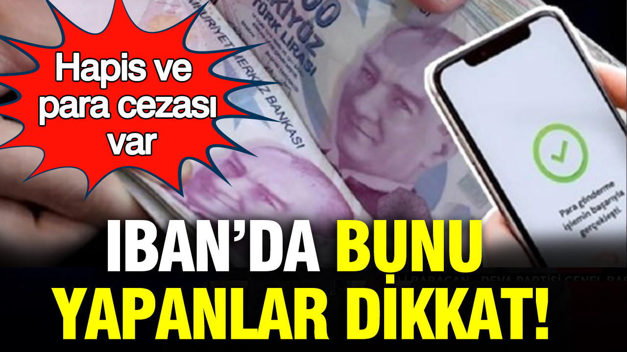 IBAN'da bunu yapanlar dikkat: Hapis ve para cezası…