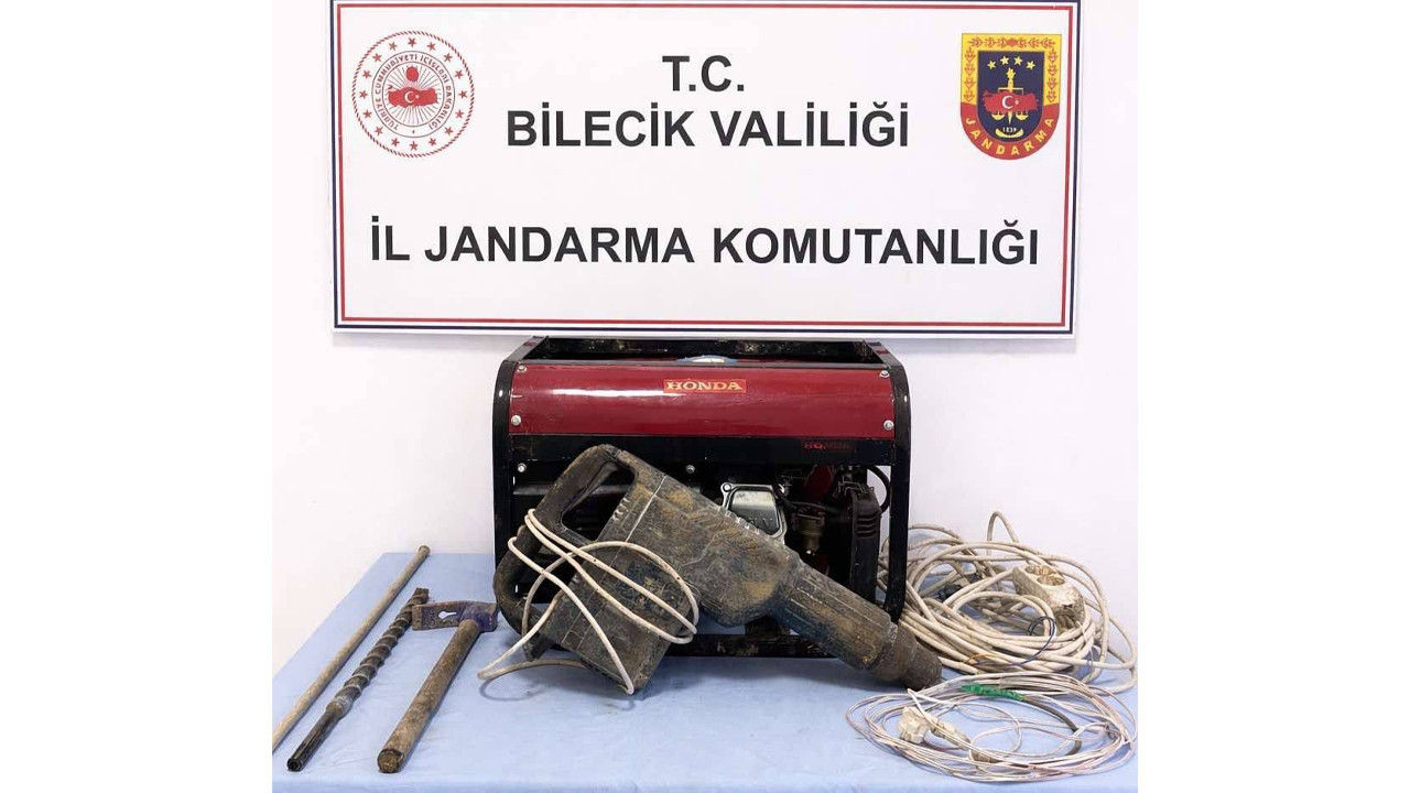 Bilecik’teki drone destekli operasyonda kaçak kazı yapan 2 kişi yakalandı