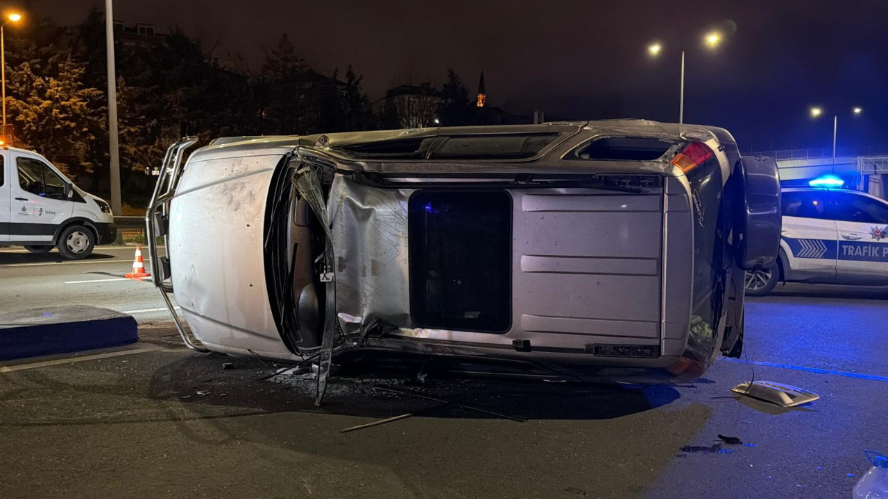 Kağıthane’de alkollü sürücü cipe çarptı: 1 yaralı