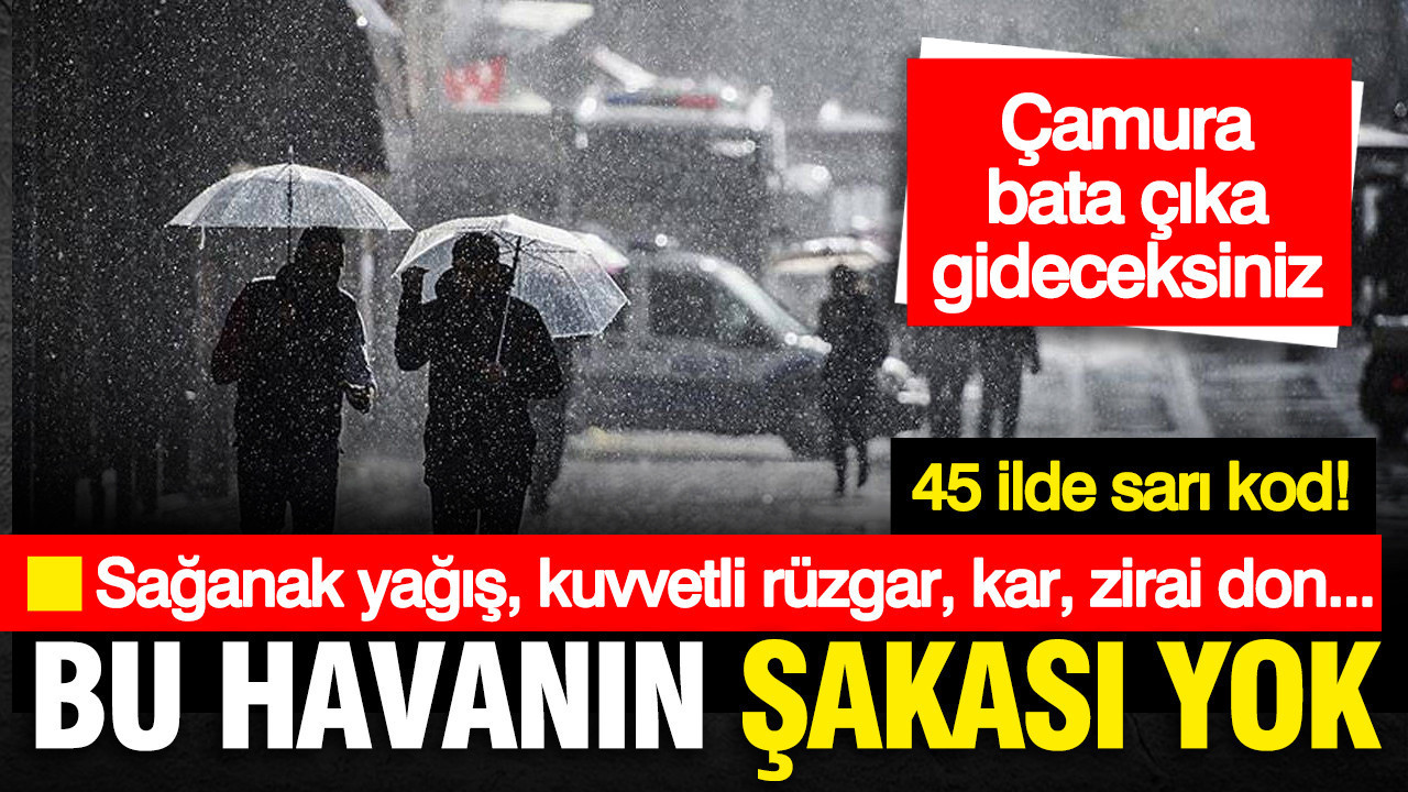Meteoroloji'de 45 ile sarı kod: Zirai don, sağanak yağış, kar ve kuvvetli rüzgar: Havanın şakası yok