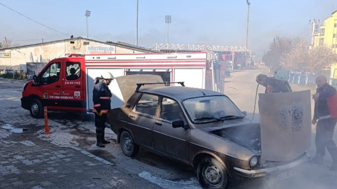 Tavşanlı’da araç yangını korkuttu