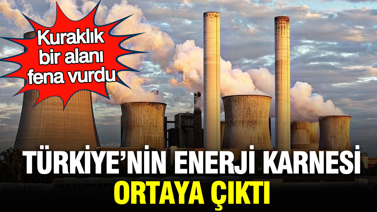 Türkiye’nin enerji karnesi ortaya çıktı: Kuraklık bir alanı fena vurdu