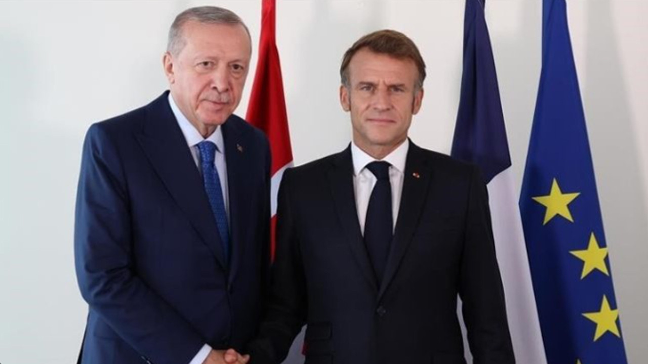 Cumhurbaşkanı Erdoğan, Macron'la görüştü