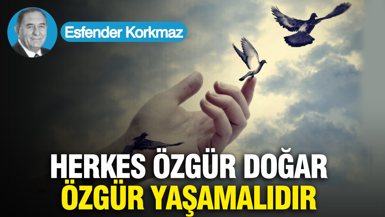 HERKES ÖZGÜR DOĞAR, ÖZGÜR YAŞAMALIDIR.