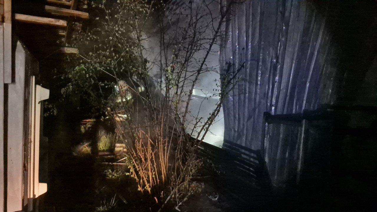 Düzce’de gece yangını: Kazan dairesi alevlere teslim oldu