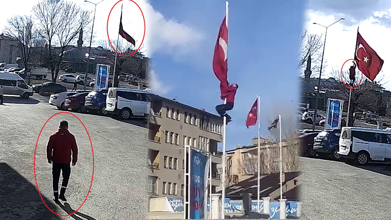 Hiç düşünmeden tırmandı: Erzurum’da unutulmaz görüntü