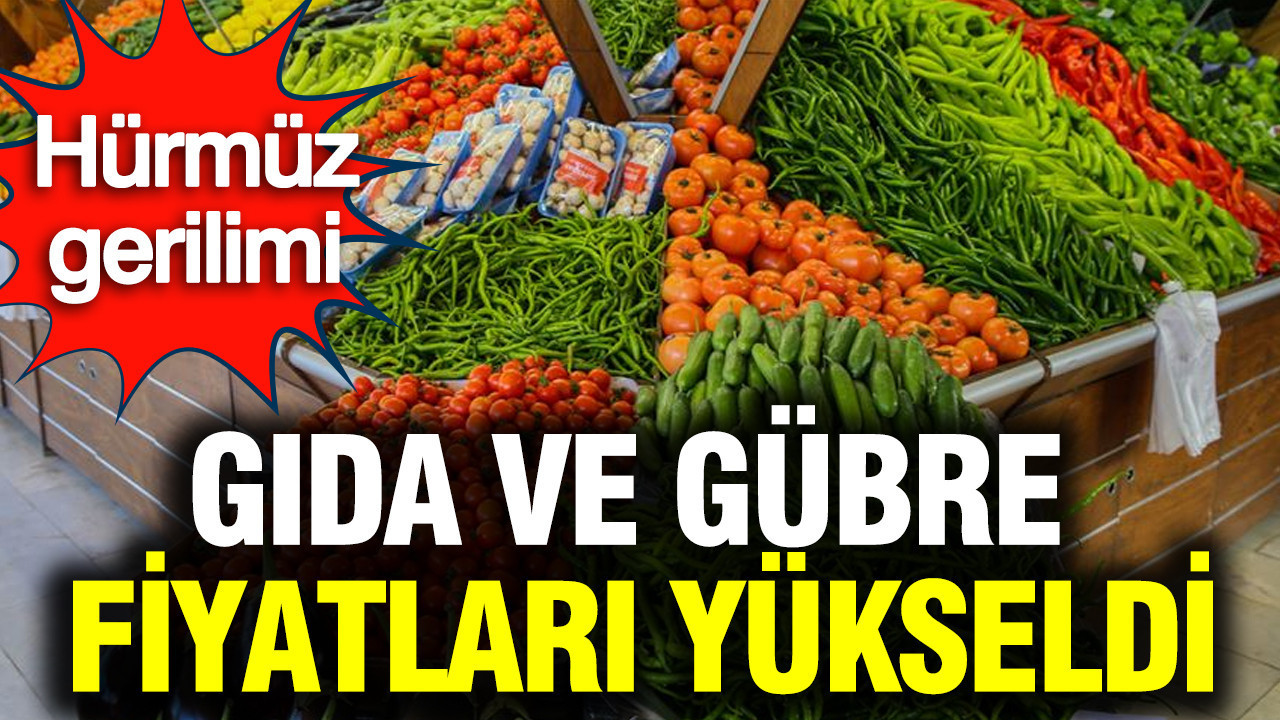 Hürmüz gerilimi gıda ve gübre fiyatlarını vurdu