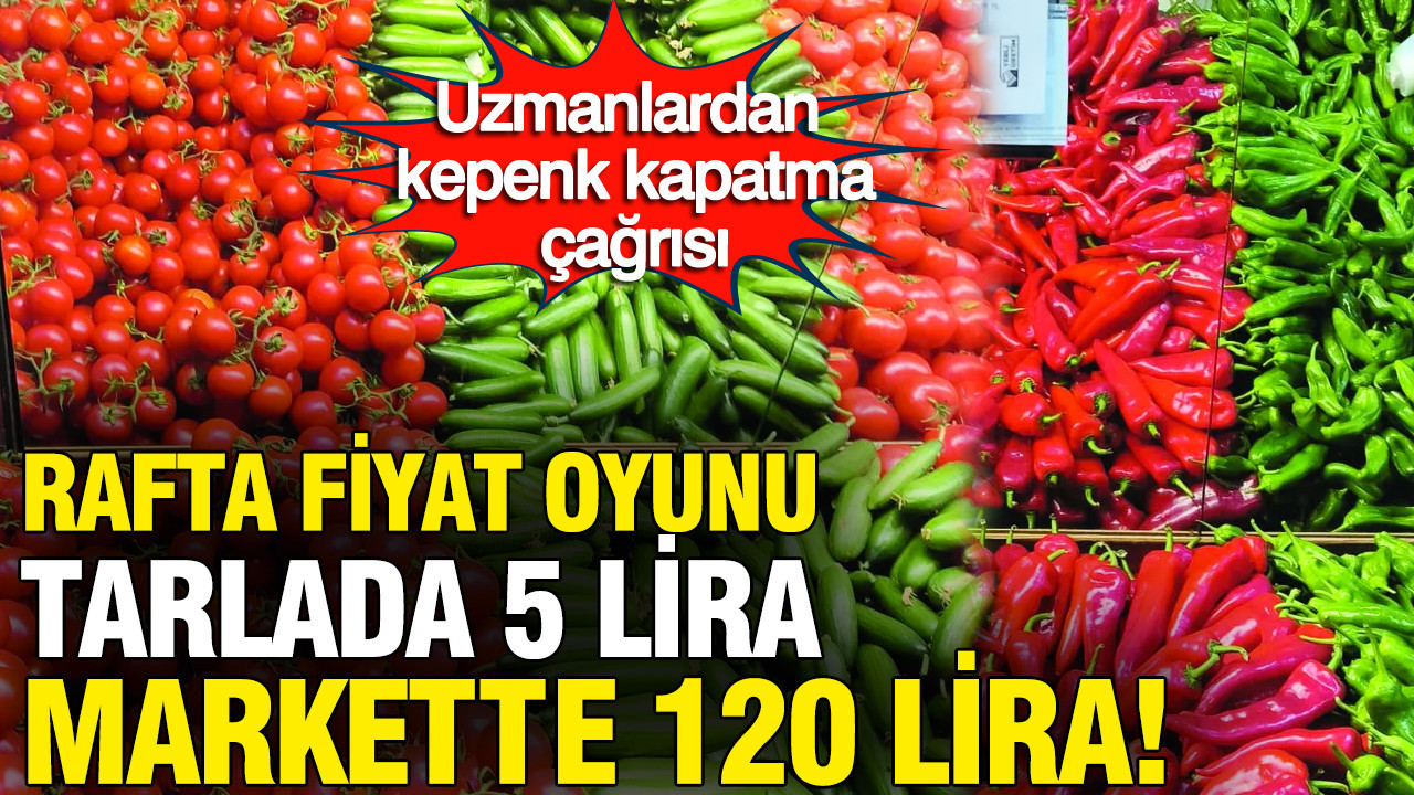 Rafta fiyat oyunu: Tarlada 5 lira, markette 120 lira uzmanlardan kepenk kapatma çağrısı