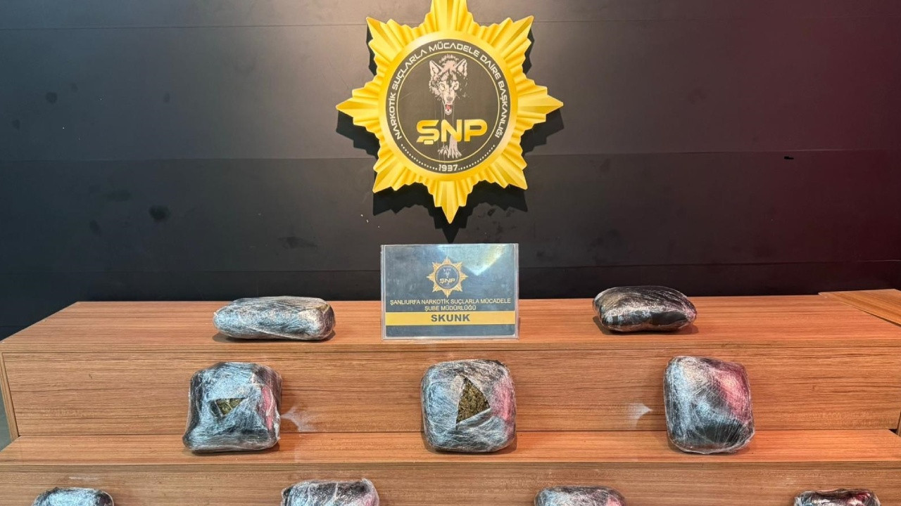 Şanlıurfa'da uyuşturucu operasyonu: 8 kilogram skunk ele geçirildi