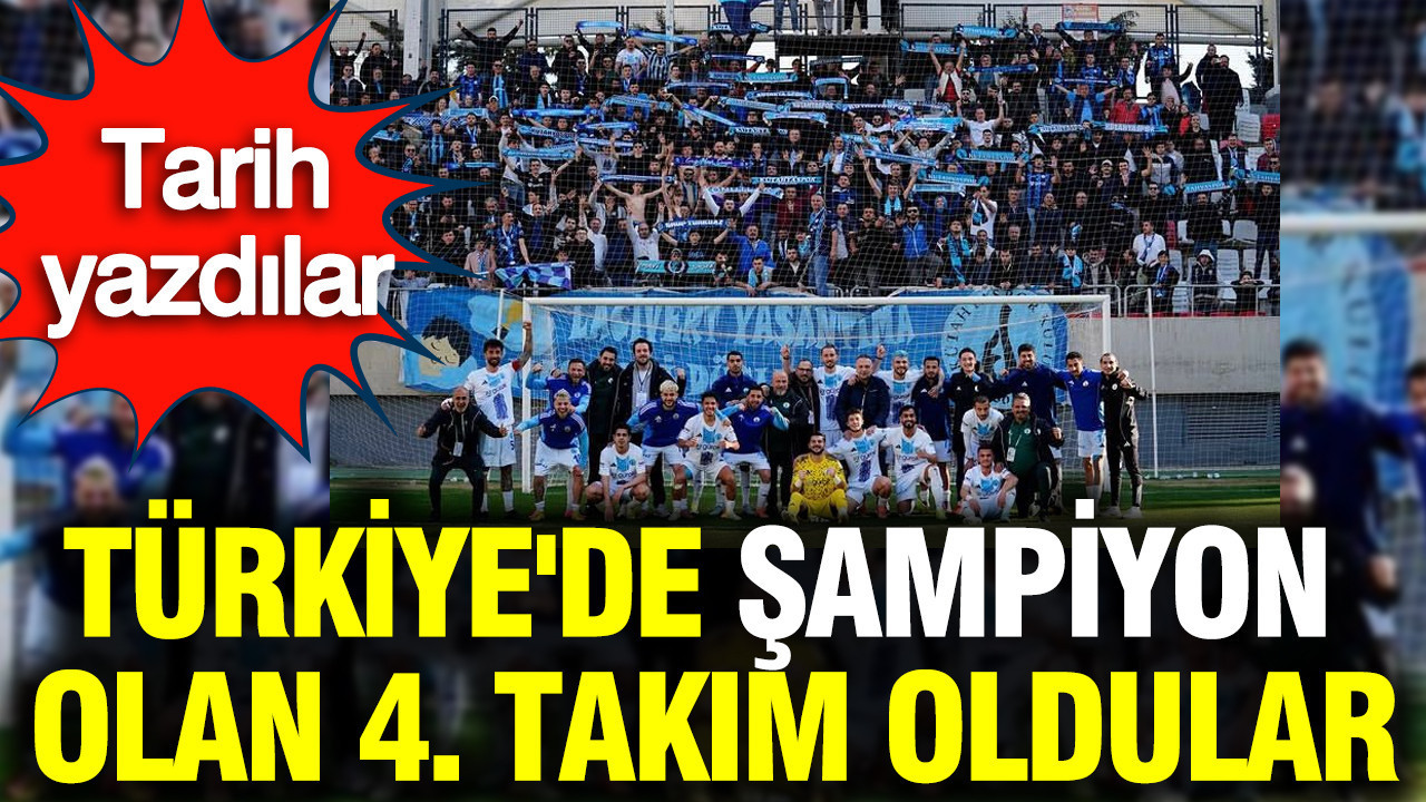 Türkiye'de profesyonel futbol liglerinde şampiyon olan 4. takım oldular