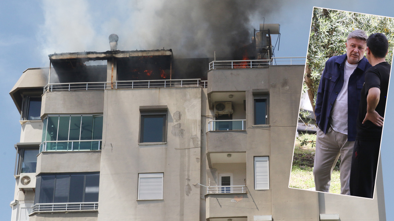 Antalyaspor eski yöneticisinin evinde yangın: Çatı katından başladı evi sardı