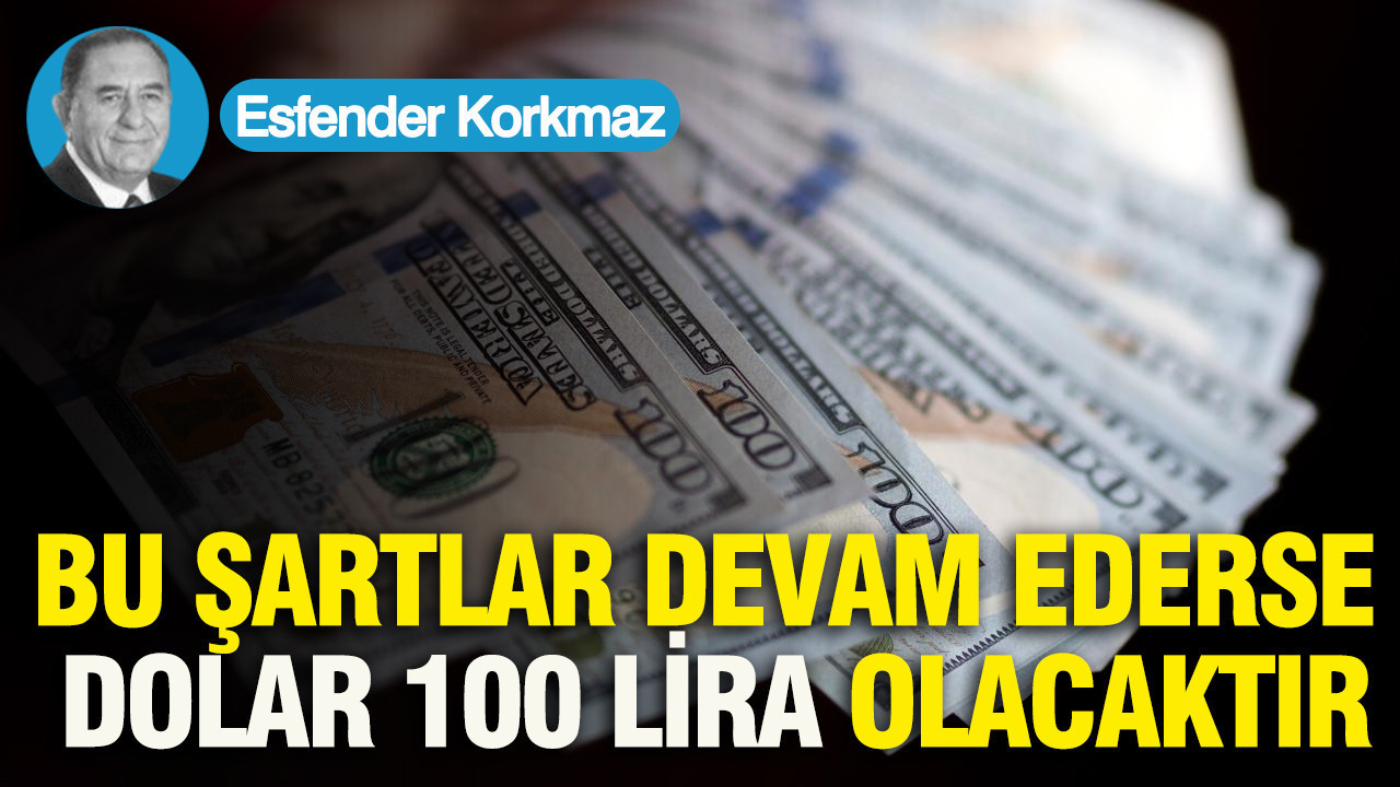 BU ŞARTLAR DEVAM EDERSE DOLAR 100 LİRA OLACAKTIR