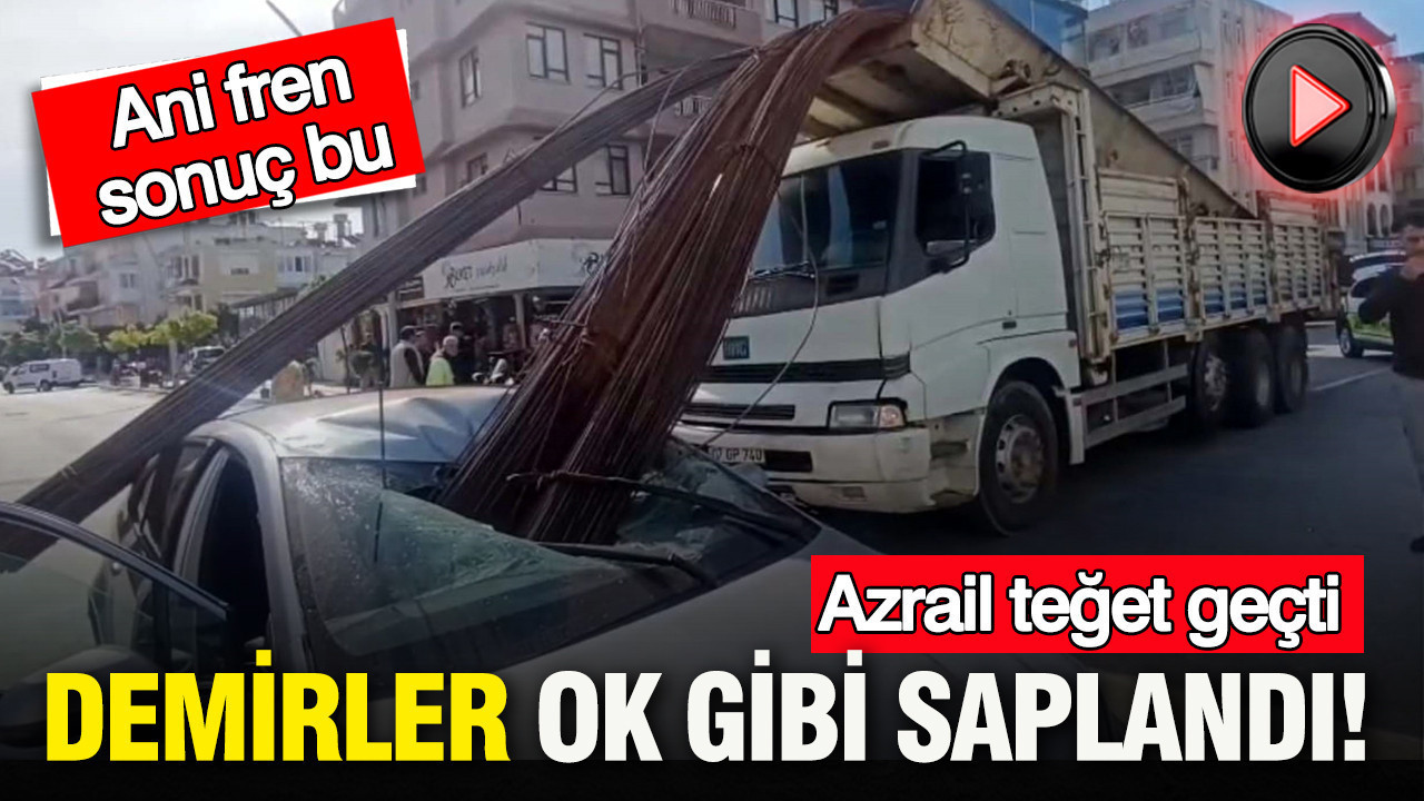 Demirler ok gibi saplandı: Azrail teğet geçti: Ani fren sonuç bu