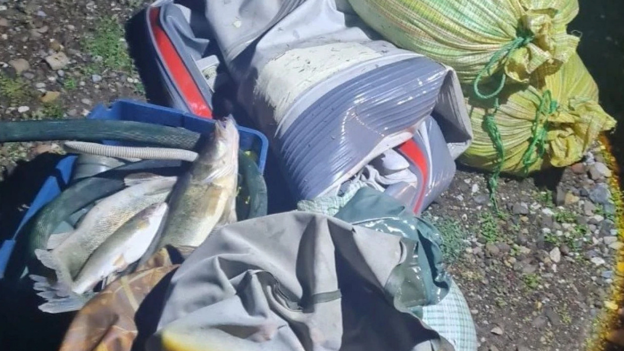 Kaçak balık avı yapan şahıslar yakalandı