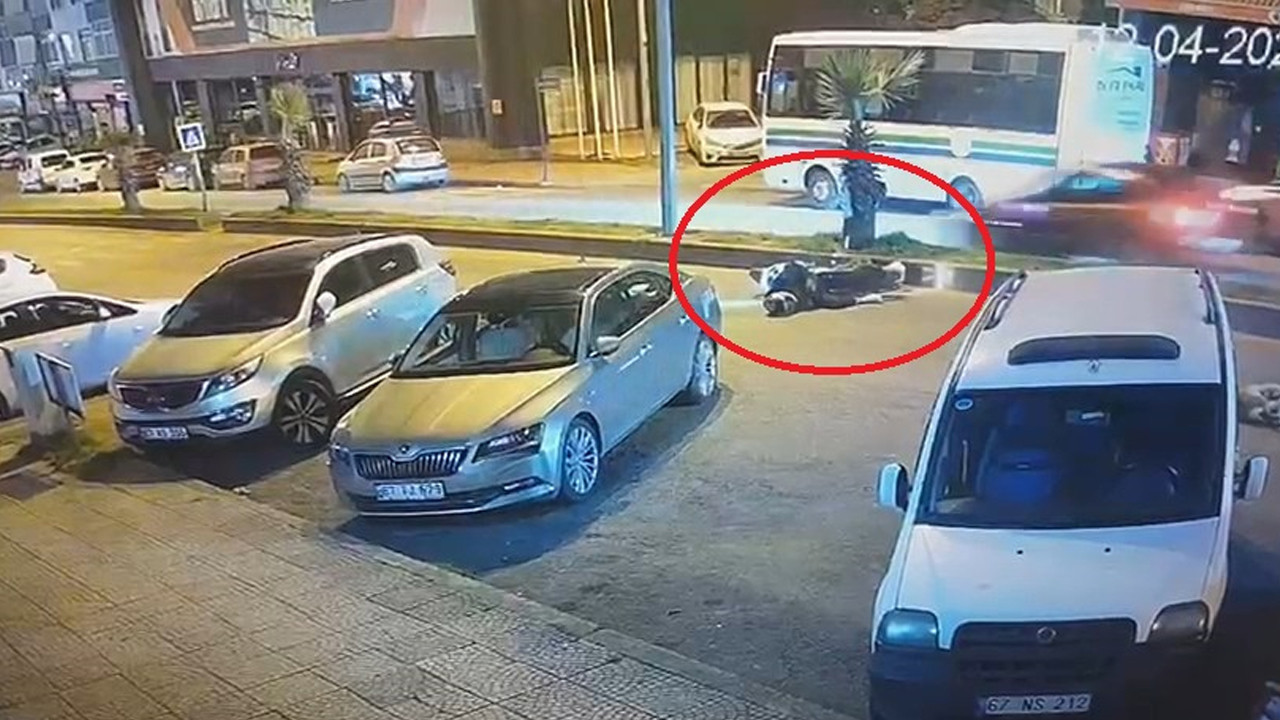 Köpeğe çarptı metrelerce savruldu: Zonguldak’ta korku dolu anlar