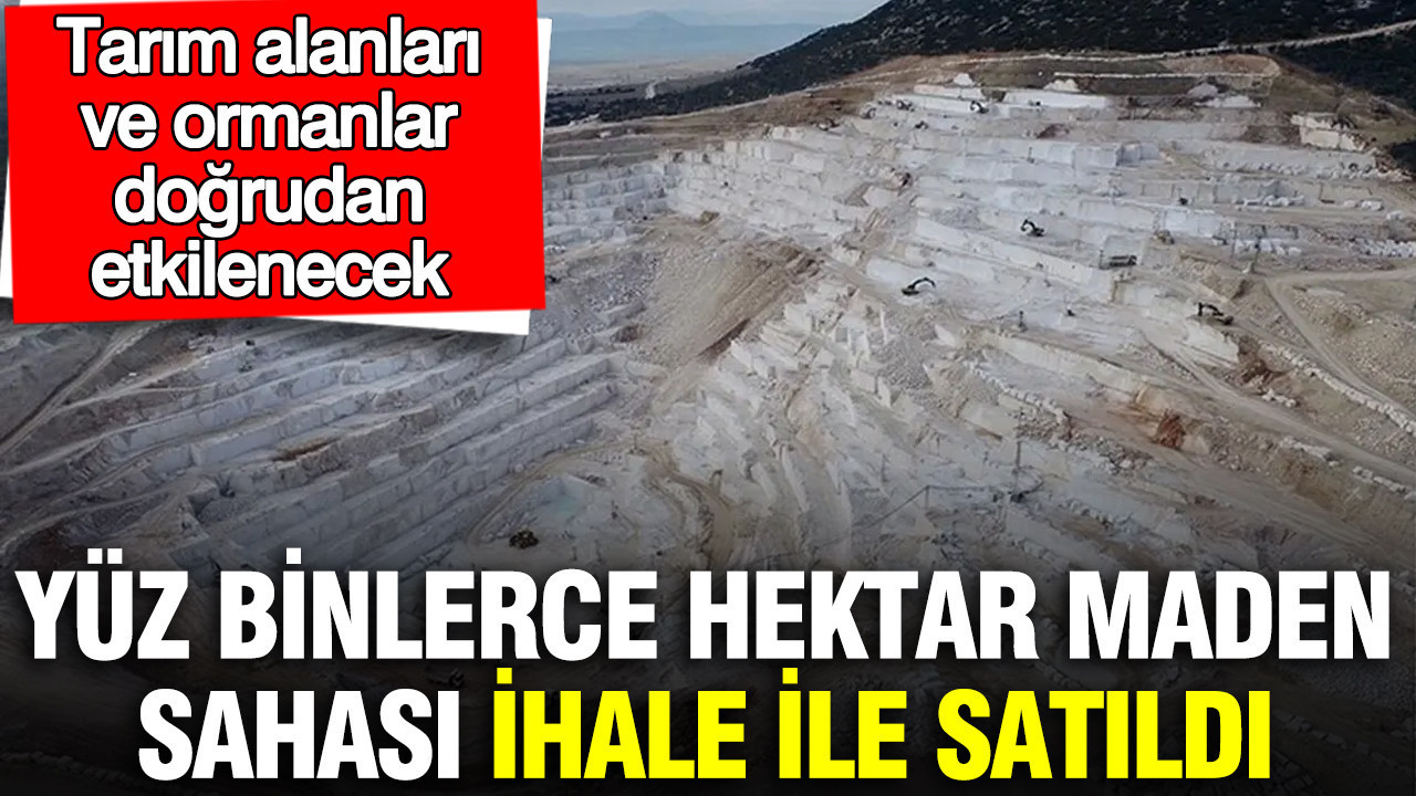 Yüz binlerce hektar maden sahası ihale ile satıldı: Tarım alanları ve ormanlar doğrudan etkilenecek
